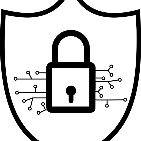 Free cybersecurity padlock shield vector